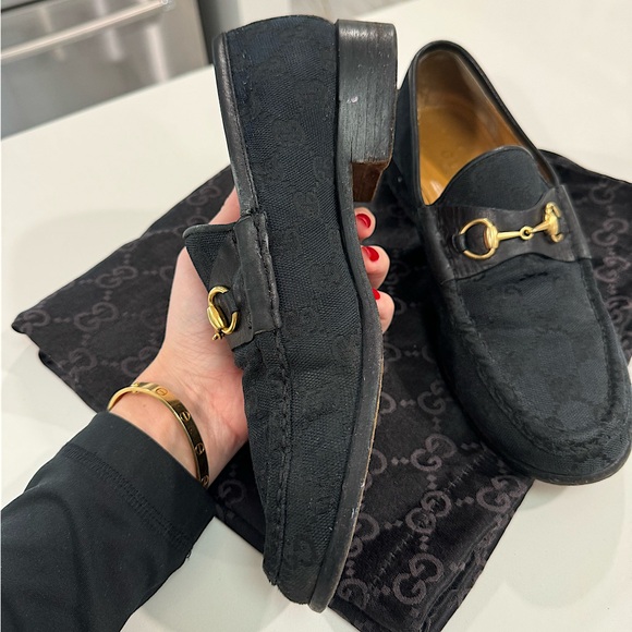 Women’s Vintage Gucci Loafers w/ Dust Bag, Size EU 8 / US 7.5 - Picture 3 of 9